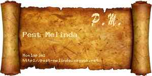 Pest Melinda névjegykártya